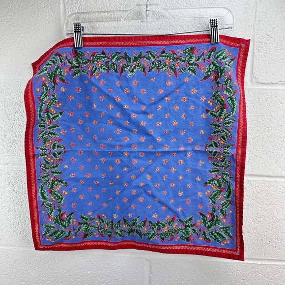 Williams and Sonoma Placemats 19x18.5 Christmas Holidays Vintage Cotton Set Of 4 - Picture 6 of 8